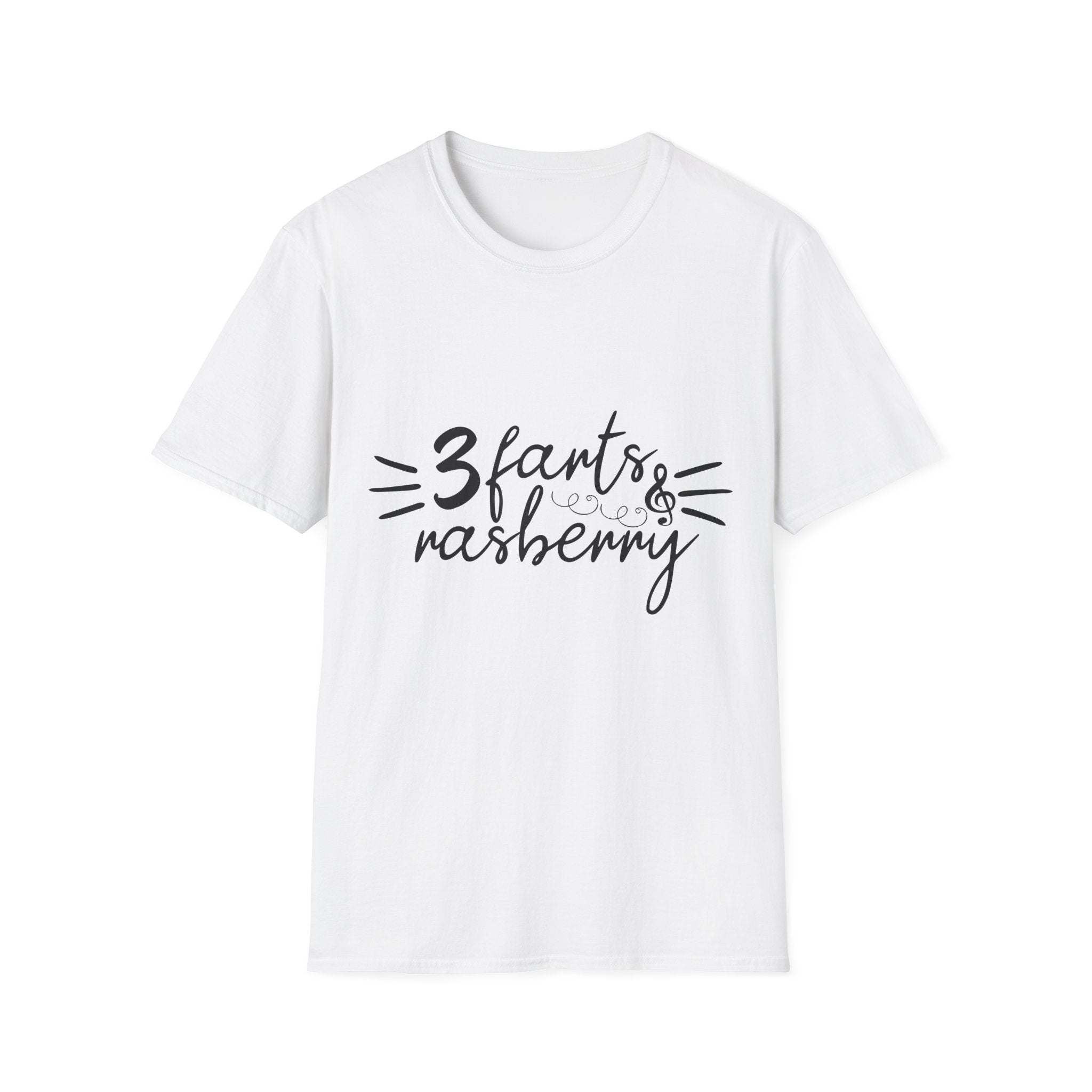 3 Farts & Raspberry Unisex Softstyle T-Shirt