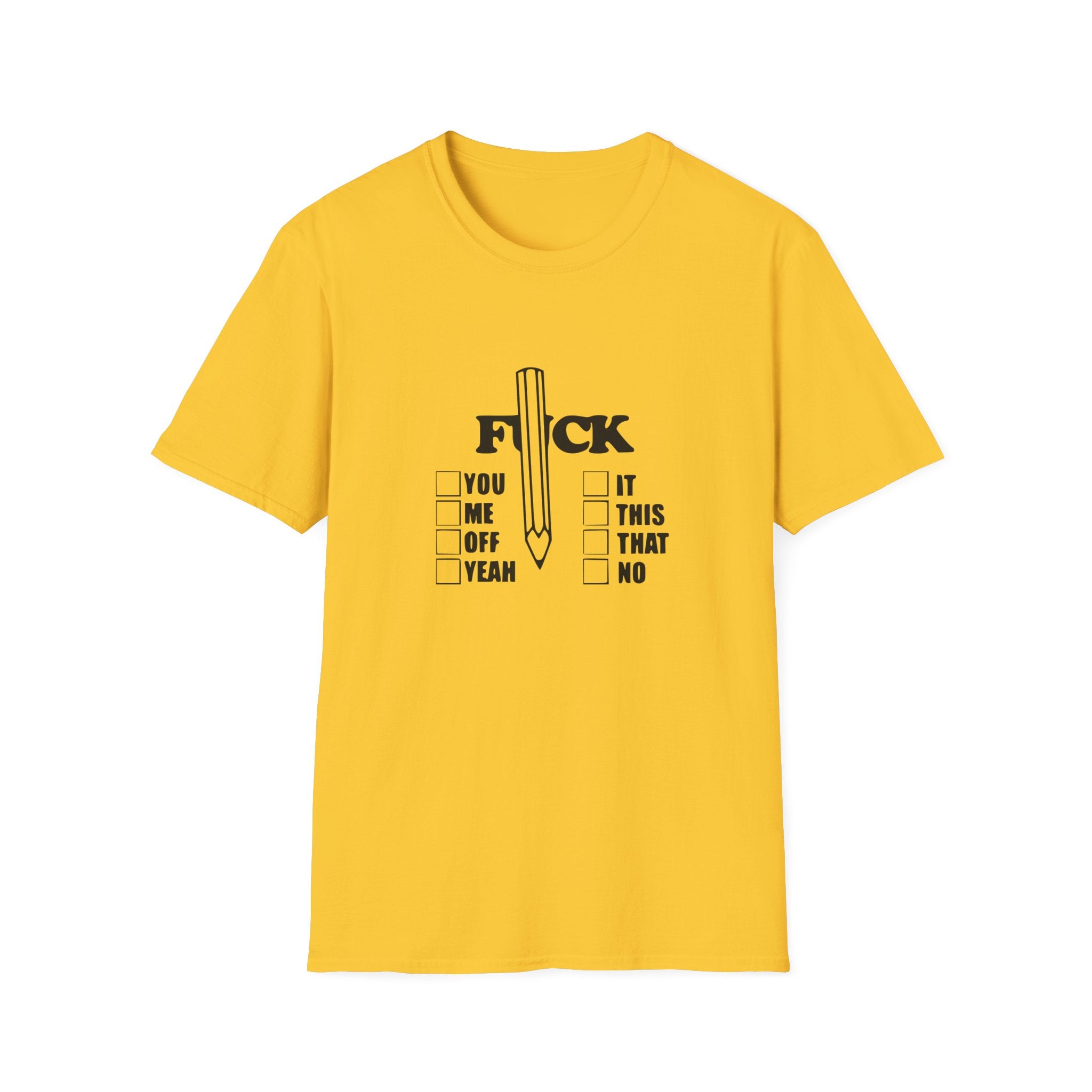 Fuck Checklist Unisex Softstyle T-Shirt